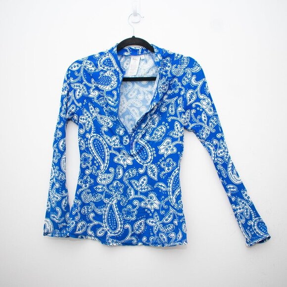 EUC! Boden Blue and White Swim Coverup with Long Sleeves - Picture 4 of 7